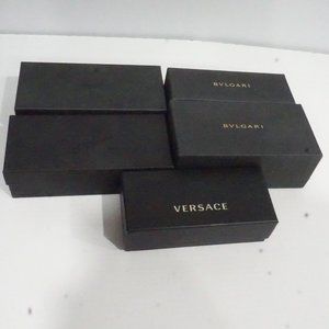 Lot Of 5 Designer gift box's of sunglasses, Bulgari, Vercase, Persol, Rayban